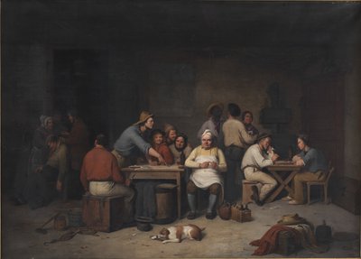 Een scène in de herberg Brokkensbod door Christian Andreas Schleisner