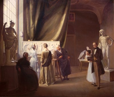 Het Atelier van Bertel Thorvaldsen (1770-1844) 1899 door Christian Bang
