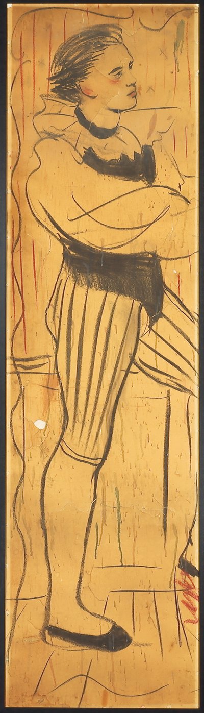 Drieluik (tekening van een liefdesscène) door Christian Bérard