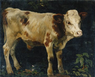 Een Stierkalf, 1876 door Christian Eriksen Skredsvig