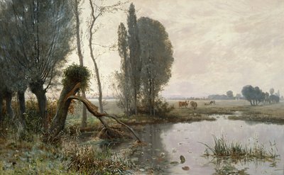 Landschap met koeien door Christian Eriksen Skredsvig
