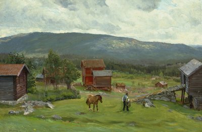 Man op de weide, Hiaasen, juni 1893 door Christian Eriksen Skredsvig