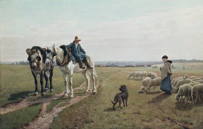 Ochtend in oktober in Grez door Christian Eriksen Skredsvig