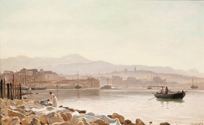Drooglakens aan de kust voor Split, Kroatië door Christian Frederick Emil Eckardt