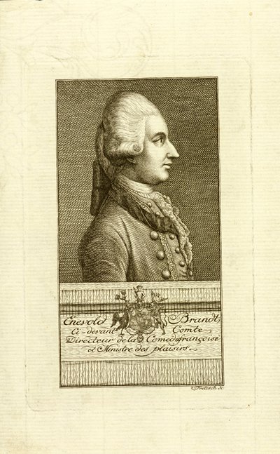 Portret van graaf Enevold Brandt 1738-1772, 1773 door Christian Friedrich Fritzsch