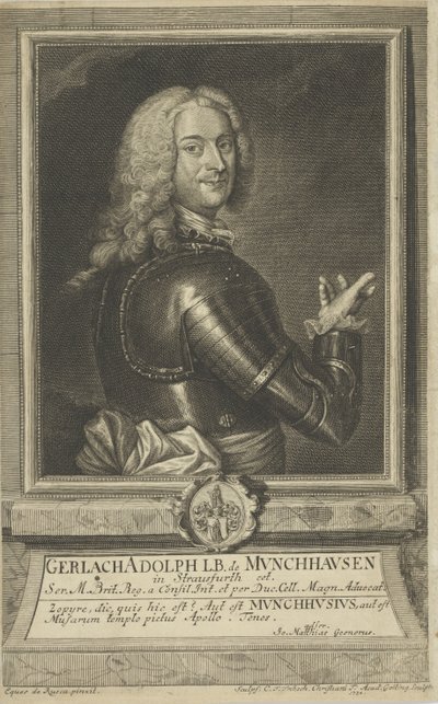 Portret van Gerlach Adolph von Münchhausen door Christian Friedrich Fritzsch