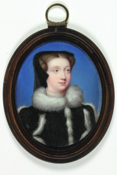 Portret van een dame genaamd Mary Queen of Scots door Christian Friedrich Zincke