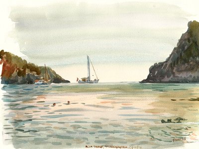 Corfu Jachten Voor Anker door Christian Furr