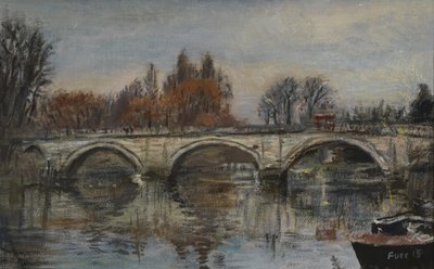 Voor altijd herfst, rode bladeren - Richmond Bridge, 2015 door Christian Furr