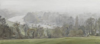 In een Mist (Zilver) - Theems vanaf Richmond Hill, Mist, 2015 door Christian Furr