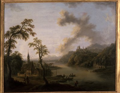 Rivierlandschap door Christian Georg the Elder Schuetz