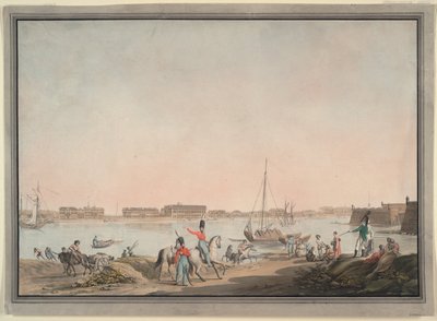 Uitzicht op Sint-Petersburg vanaf de Neva, 1808 door Christian Gottlieb Hammer