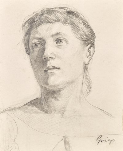 Portret van een meisje door Christian Griepenkerl
