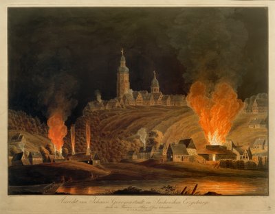 Gezicht op Johanngeorgenstadt door Christian Johann Oldendorp