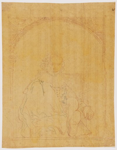Portret van een man in een leunstoel, uit Collection d