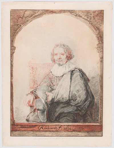 Portret van een man in een leunstoel, uit Collection d