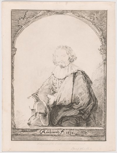 Portret van een man in een leunstoel, uit Collection d