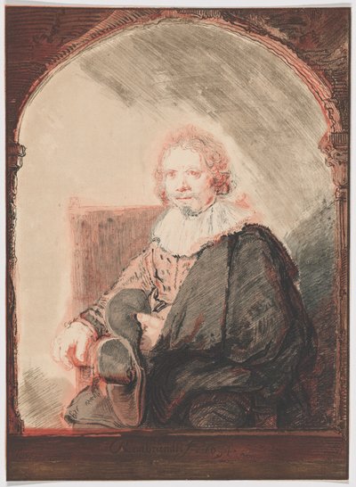 Portret van een man in een leunstoel, uit Collection d
