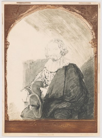 Portret van een man in een leunstoel, uit Collection d