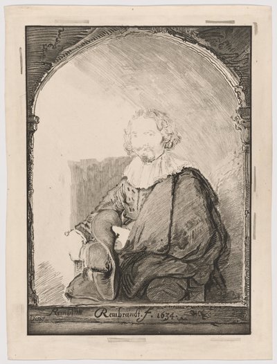 Portret van een man in een leunstoel, uit Collection d