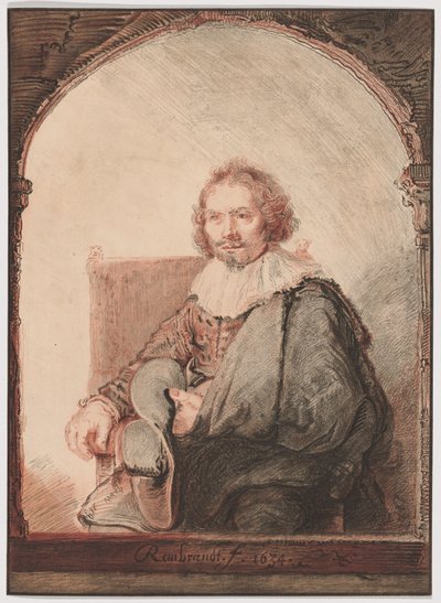 Portret van een man in een leunstoel, uit Collection d