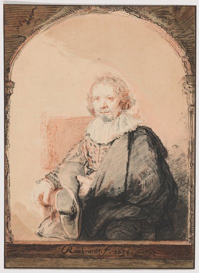 Portret van een man in een leunstoel, uit Collection d