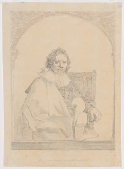 Studie voor Portret van een man in een leunstoel, uit Collection d