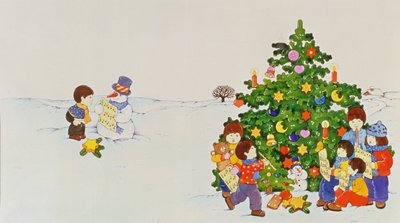 Kerstliedzangers voor een Kerstboom door Christian Kaempf