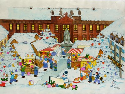 Kerstmarkt (Oude Stad, Erlangen Universiteit) door Christian Kaempf
