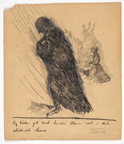 Illustratieschets voor Het Verhaal van een Moeder door Christian Kongstad Petersen