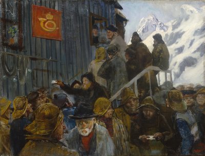 Aankomst van de post door Christian Krohg