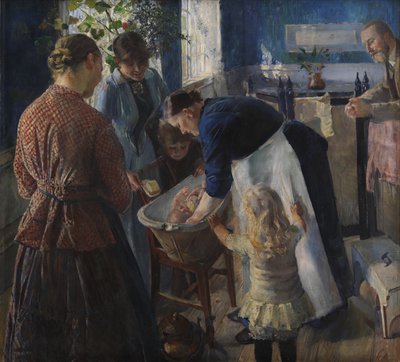 In de badkuip door Christian Krohg
