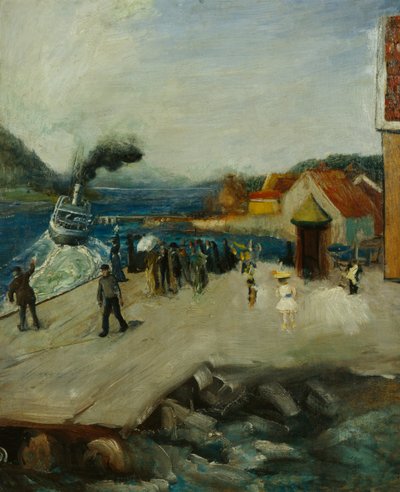 Lehmanns kade in Drøbak door Christian Krohg