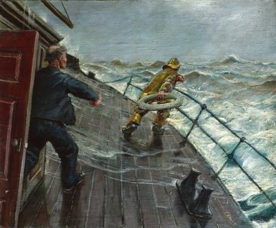 Man overboord door Christian Krohg