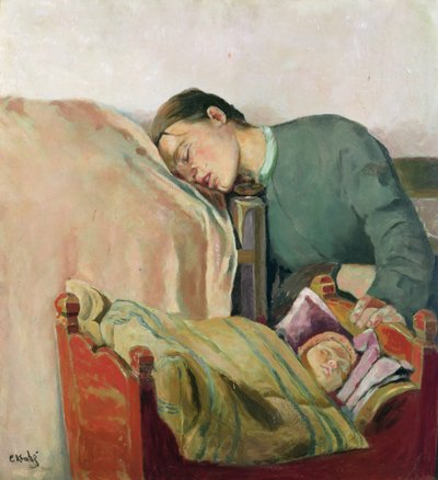Moeder en kind door Christian Krohg