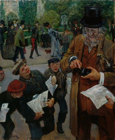 Krantenjongens door Christian Krohg