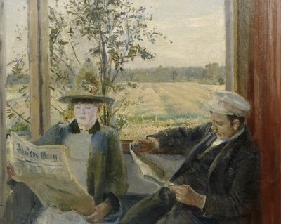 Oda Krohg leest Verdens Gang door Christian Krohg