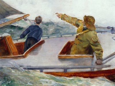 Op de boeg, ca. 1890 door Christian Krohg
