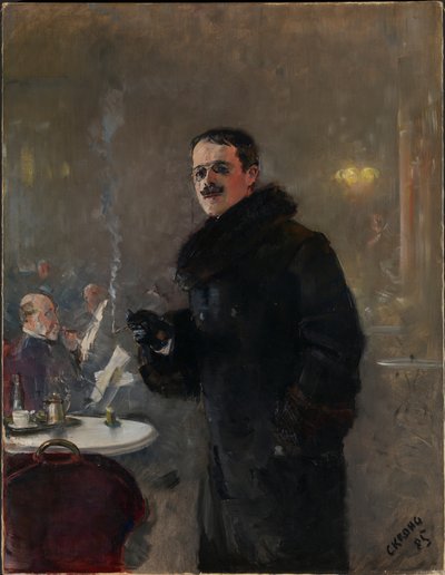 Portret van Gerhard Munthe 1849-1929, 1885 door Christian Krohg