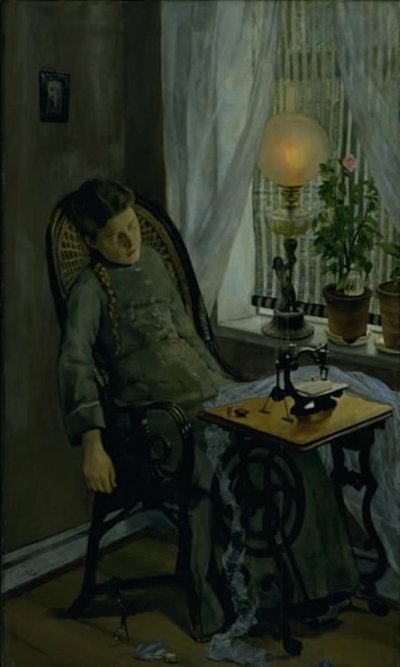 De naaister door Christian Krohg
