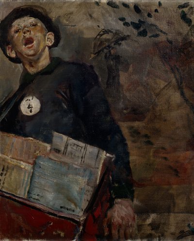 De krantenjongen door Christian Krohg