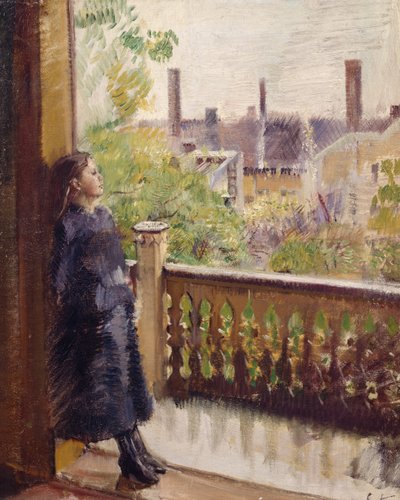 De veranda in Grønnegate door Christian Krohg