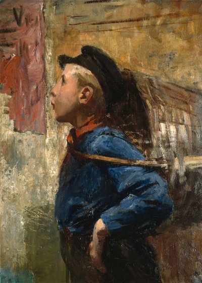 Fluitende loopjongen door Christian Krohg