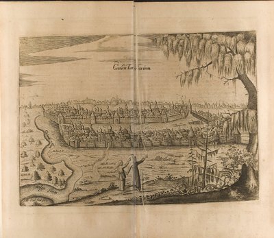 Kazan Illustratie uit Reizen naar de Grote Hertog van Moskou en de Koning van Perzië door Adam Olear door Christian Lorenzen Rothgiesser