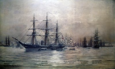 Confederate States Cruiser Shenandoah in de haven van Melbourne, Australië, 1865, ca. 1865 door Christian Poulsen