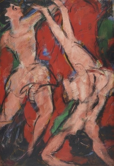 Acrobaten. 1916 door Christian Rohlfs