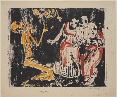 Dood als jongleur (Revolutie), 1918-19 door Christian Rohlfs