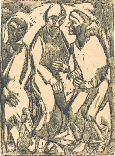 Deliberation Beratung, 1913 door Christian Rohlfs
