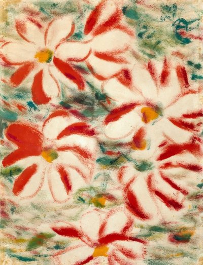 Rode bloemen door Christian Rohlfs