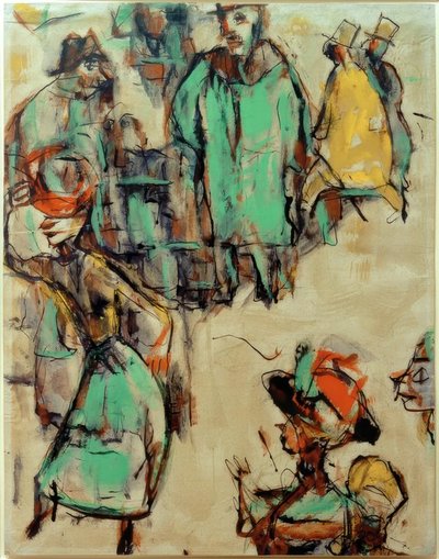 Straatscène door Christian Rohlfs